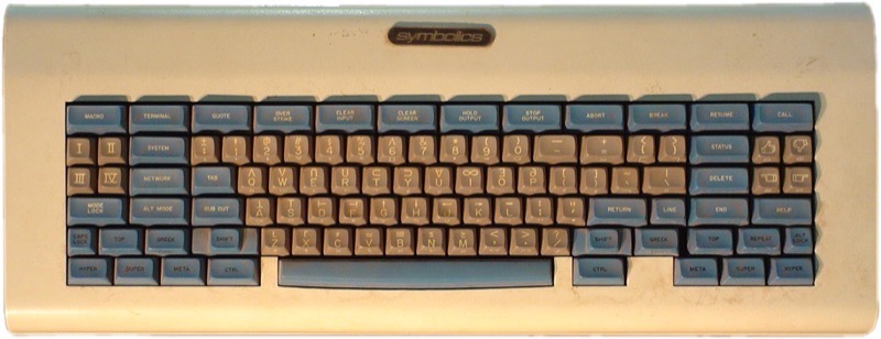 The Space Cadet keyboard from a Symbolics LM-2